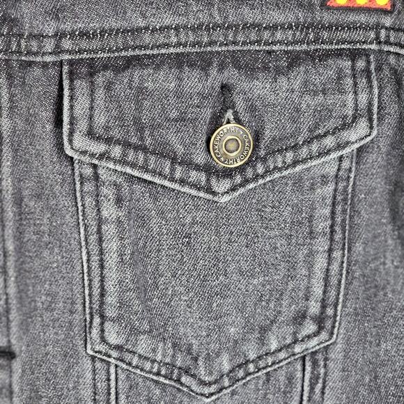 Beetlejuice Cakeworthy Jean Jacket Dark Grey Wash Denim Size Medium 100% Cotton - Picture 7 of 16